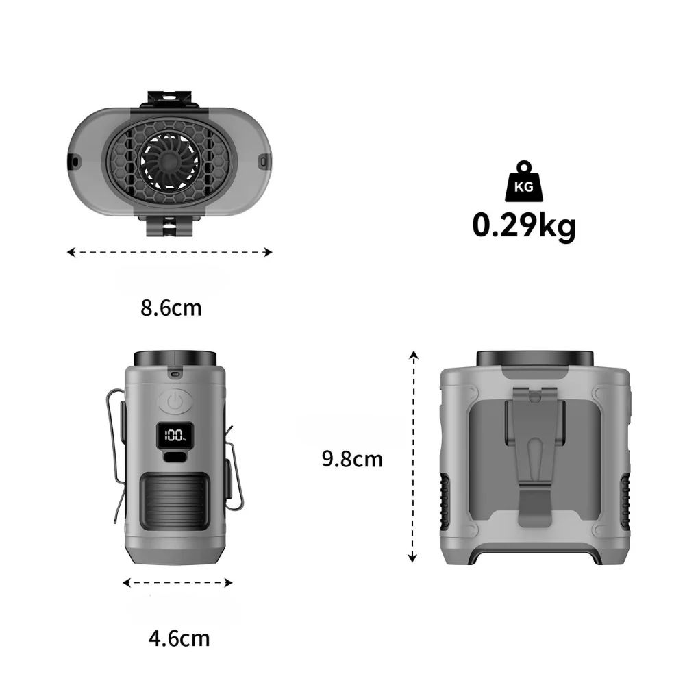 Ventilateur portable de taille 10000 mAh résistant et étanche | Montelac – Image 3