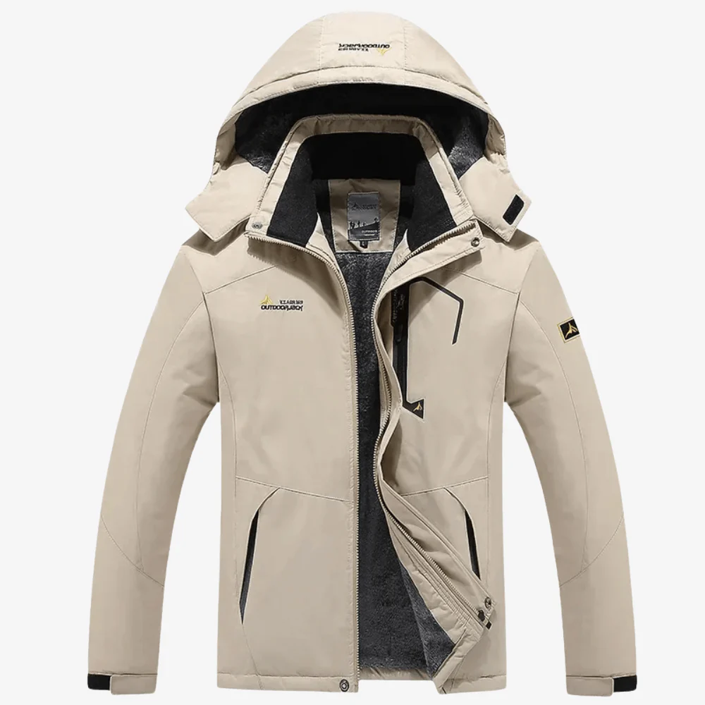 Veste à capuche homme coupe-vent doublée polaire respirante | Montelac