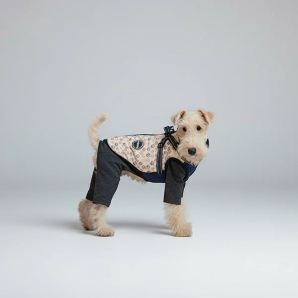 Veste Imperméable Doublée Polaire Avec Harnais Intégré Pour Chien – Image 3