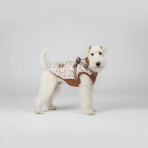 Veste Imperméable Doublée Polaire Avec Harnais Intégré Pour Chien – Image 4