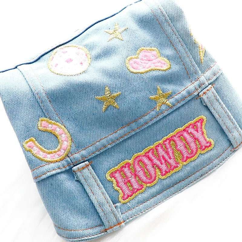 Veste Jean Petit Chien Brodée Design – Image 2